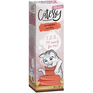 Catessy Mousse 14 x 90 g pour chat - veau pas cher