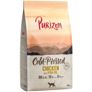 400g Coldpressed poulet, huile de poisson sans céréales Purizon Croquettes pour chat : -15 % ! pas cher