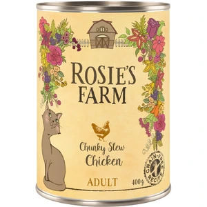 6x400g Adult poulet Rosie's Farm - Pâtée pour chat pas cher
