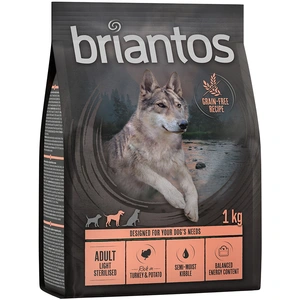 Briantos Adult Light/Sterilised dinde & pommes de terre - SANS CÉRÉALES pour chien - 1 kg pas cher