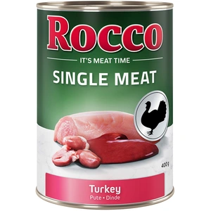 Rocco Single Meat 6 x 400 g pour chien dinde pas cher