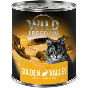 Wild Freedom Adult 6 x 800 g -  sans céréales pour chat - Golden Valley - lapin, poulet pas cher