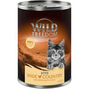 Wild Freedom Kitten 6 x 400 g pour chaton - Wide Country - veau, poulet pas cher