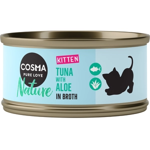 6x70g Cosma Nature Kitten thon & aloe vera - Pâtée pour chaton pas cher