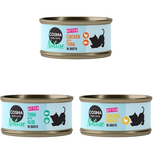 6x70g Cosma Nature 3 saveurs - Pâtée pour chat pas cher