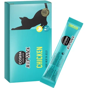 24x14g Cosma Jelly Snack blanc de poulet - Friandises pour chat pas cher
