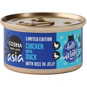 6x85g Asia Menu d'hiver poulet, canard édition d'hiver Cosma nourriture humide pour chat pas cher