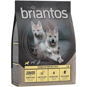 1kg Briantos Junior poulet, pommes de terre SANS CÉRÉALES - Croquettes pour chien pas cher
