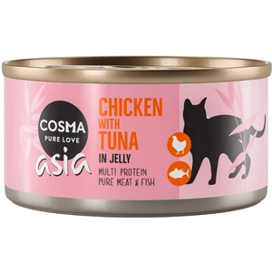 6x170g Cosma Thai/Asia en gelée poulet, thon - Pâtée pour chat pas cher