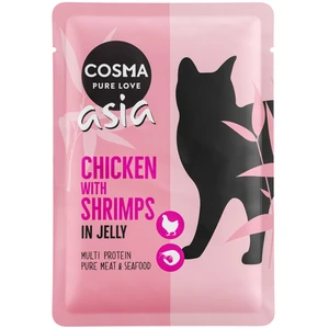 6x100g Cosma Thai/Asia en gelée poulet, crevettes - Pâtée pour chat pas cher