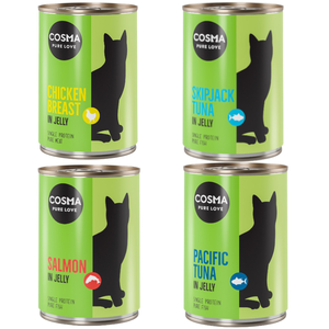 Offre découverte mixte Cosma Original en gelée pour chat - lot 4 saveurs (6 x 400 g) pas cher