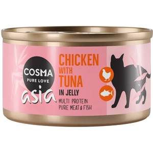 6x85g Cosma Thai/Asia en gelée poulet, thon - Pâtée pour chat pas cher