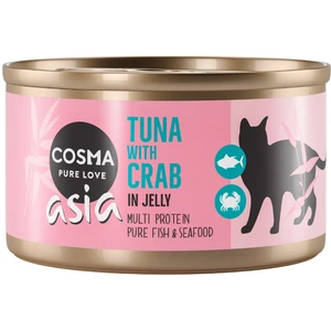 6x85g Cosma Thai en gelée, thon & crabe - Pâtée pour chat pas cher