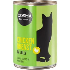 12x400g Cosma Original en gelée poulet - Pâtée pour chat pas cher