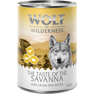 6x400g The Taste Of The Savanna Wolf of Wilderness - Pâtée pour chien pas cher