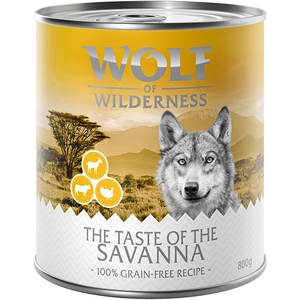 6x800g The Taste Of The Savanna Wolf of Wilderness - Pâtée pour chien pas cher