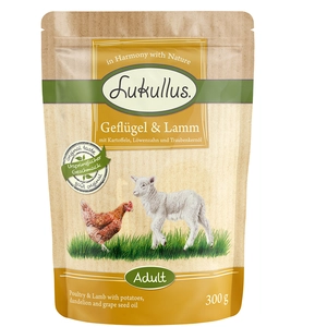 6x300g Lukullus sans céréales volaille, agneau - Pâtée pour chien pas cher