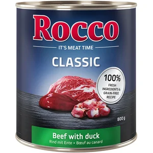 Rocco Classic 6 x 800 g pour chien - boeuf, canard pas cher