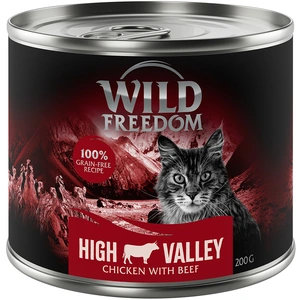 6x200g Adult High Valley boeuf, poulet Wild Freedom - Pâtée pour chat pas cher