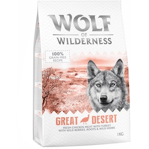 1kg Adult Great Desert, dinde Wolf of Wilderness - Croquettes pour chi...Vendu parzooplus-be