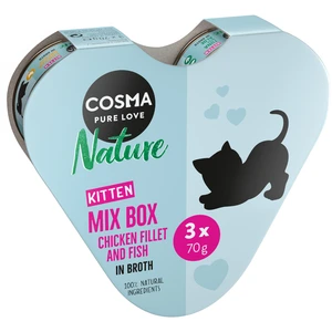 3x70g Cosma Nature 3 saveurs - Pâtée pour chaton pas cher