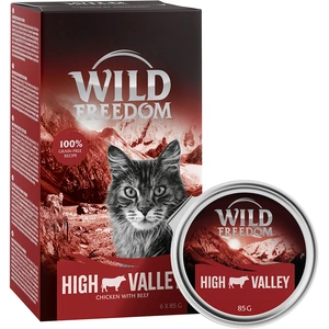 6x85g Adult High Valley boeuf, poulet Wild Freedom - Pâtée pour chat pas cher