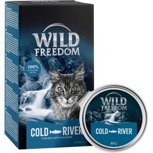 6x85g Adult Cold River saumon, poulet Wild Freedom - Pâtée pour chat pas cher