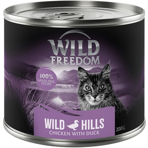 6x200g Adult Wild Hills canard, poulet Wild Freedom - Pâtée pour chat pas cher