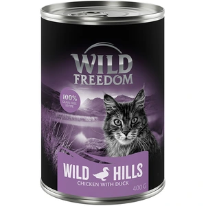 6x400g Adult canard, poulet Wild Freedom - Pâtée pour chat pas cher
