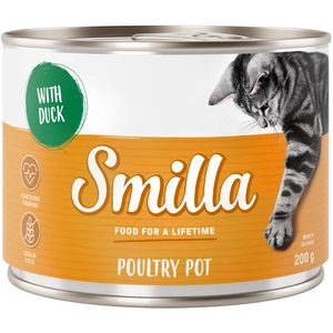 6x200g Smilla volaille, canard - Pâtée pour chat pas cher