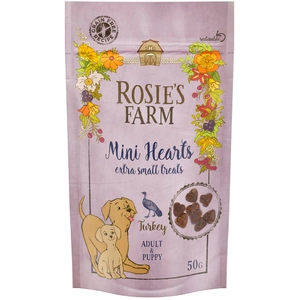 Rosie's Farm Puppy Snacks "Mini Hearts" Truthahn - 50 g pas cher