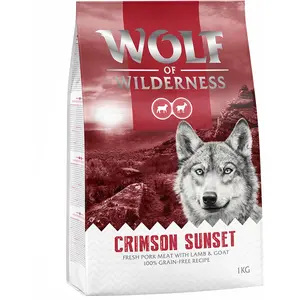 1kg Crimson Sunset agneau chèvre Wolf of Wilderness - Croquettes pour chien pas cher