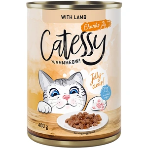 12x400g Bouchées en gelée agneau Catessy - Pâtée pour chat pas cher
