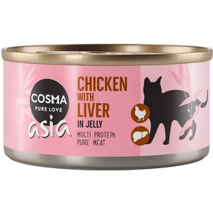 6x170g Cosma Thai/Asia en gelée poulet, foie de poulet - Pâtée pour chat pas cher