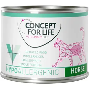 Concept for Life Veterinary Diet Hypoallergenic cheval pour chat - 6 x 200 g pas cher