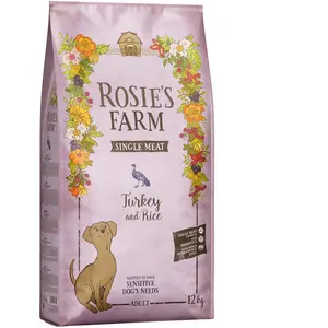 12kg Rosie's Farm Single Meat Adult dinde avec riz nourriture sèche pour chats pas cher
