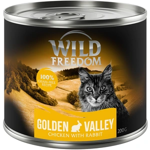 6x200g Adult Golden Valley lapin, poulet Wild Freedom - Pâtée pour chat pas cher
