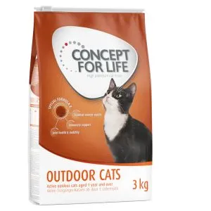 3kg Outdoor Cats Concept for Life - Croquettes pour chat pas cher