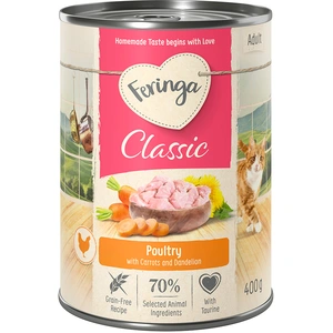 6x400g Feringa Classic Meat Menu volaille - Pâtée pour chat pas cher