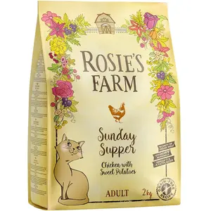 3x2kg Adult poulet, patates douces Rosie's Farm - Croquettes pour chat pas cher