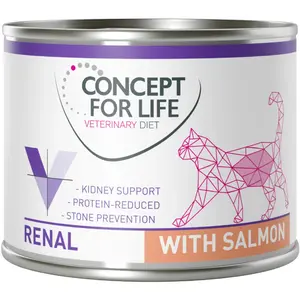 24x200g Veterinary Diet Renal Concept for Life saumon humide chat adulte pas cher