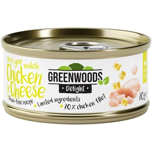 Greenwoods Delight filet de poulet, fromage pour chat 6 x 70 g pas cher