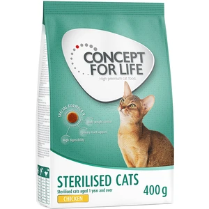 400g Sterilised Cats poulet Concept for Life Croquettes pour chatVendu parzooplus-be