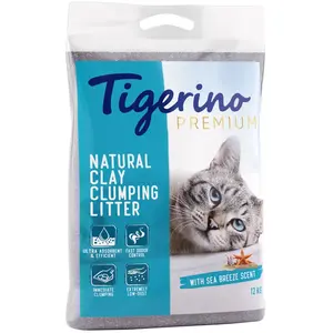 Litière Tigerino Premium, senteur brise marine pour chat - 12 kgVendu parzooplus-be