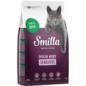 1kg Adult Sensitive sans céréales canard Smilla - Croquettes pour chat pas cher