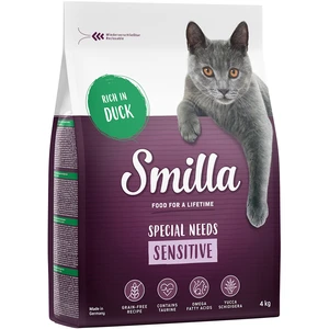 2x4kg Smilla Sensitive sans céréales canard - Croquettes pour chat