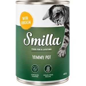 20x400g Smilla Yummy poulet - Pâtée pour chat pas cher
