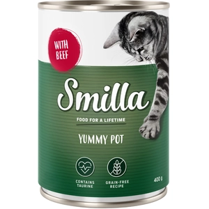 20x400g Smilla Yummy boeuf - Pâtée pour chat pas cher
