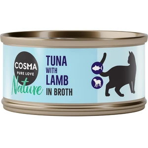 6x70g Cosma Nature thon, agneau - Pâtée pour chat pas cher