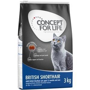 3x3kg British Shorthair Adult Concept for Life - Croquettes pour chat pas cher